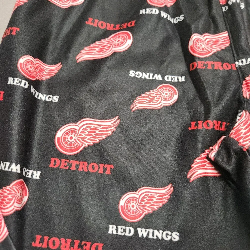 Nhl Detroit Red Wings Youth Flame Resistant Sleep Pants Xl 18-20 Black 141